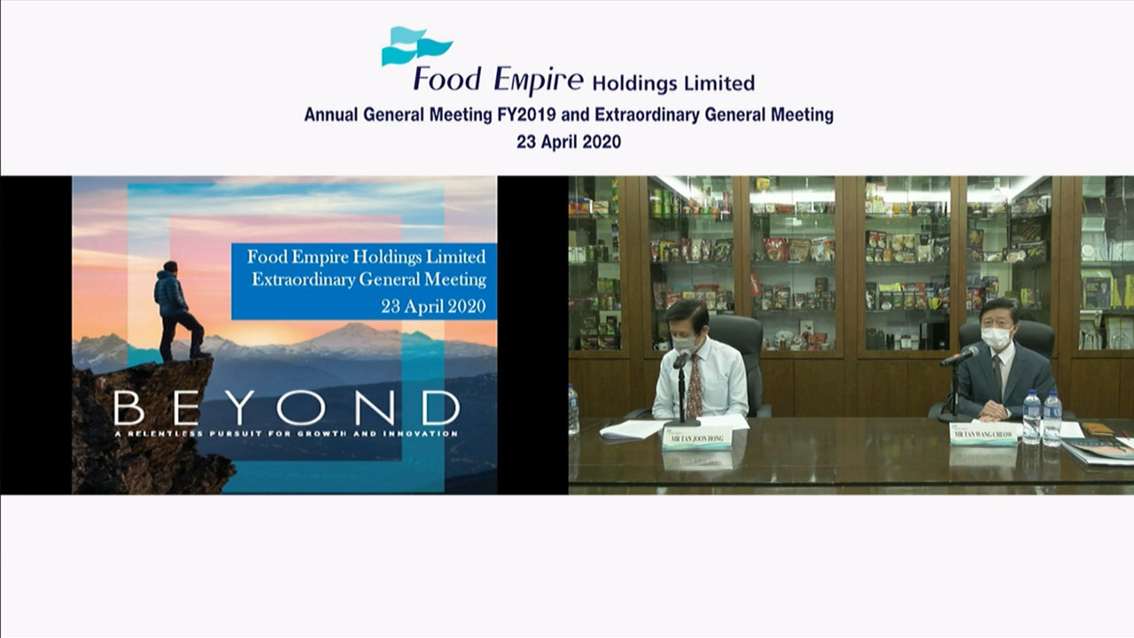 Annual general meeting via webcast with powerpoint screen sharing