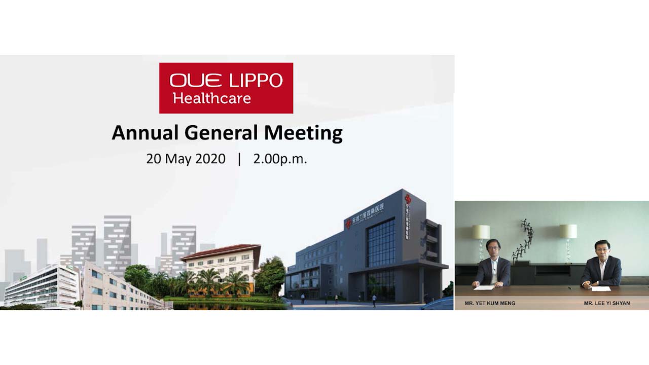 OUE Lippo Healthcare Limited virtual AGM held on Motion Media Works live webcast platform