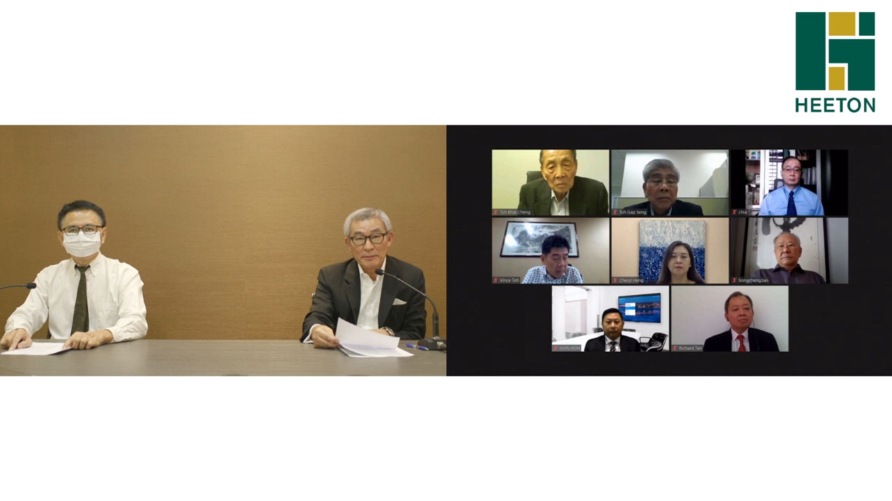 Heeton Holdings Virtual Annual General Meeting Board of Directors Presenting via video conference